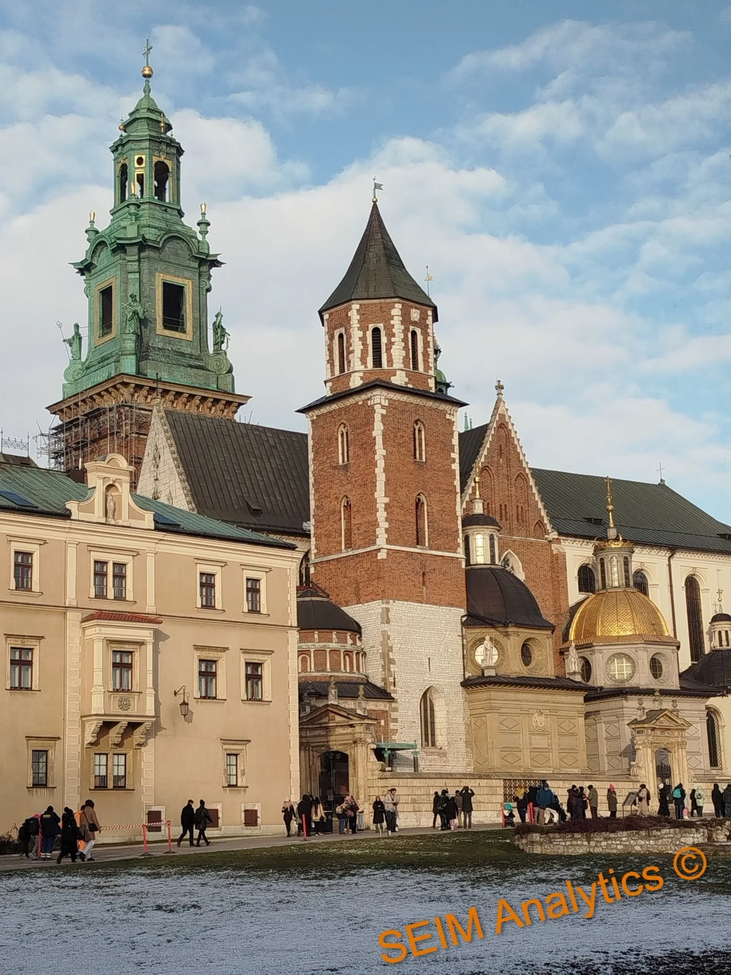 Historic buildings and churches of the Wawel Castel, Cracow.