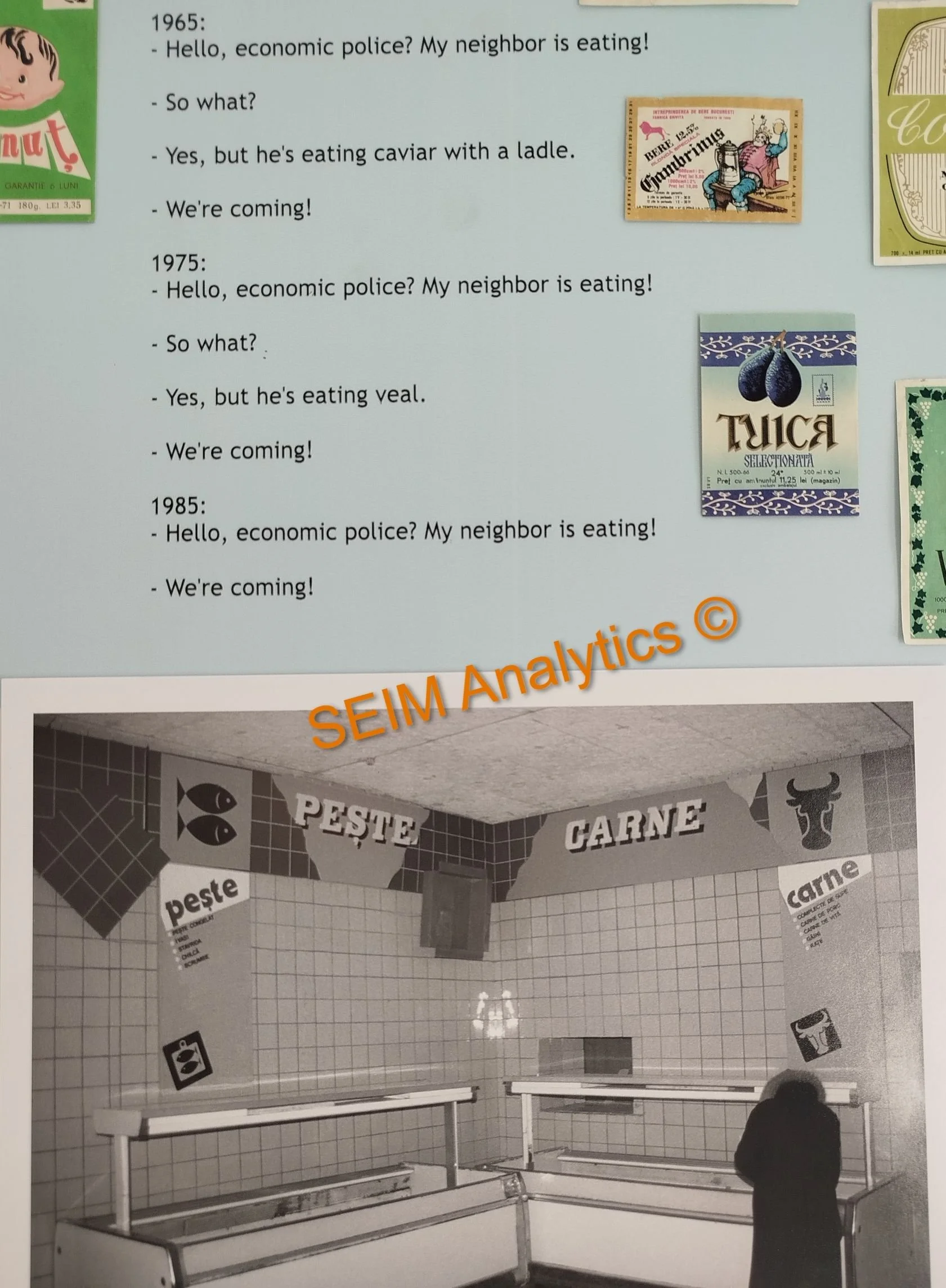 Photo at the Museum of Communism, Bucharest. 