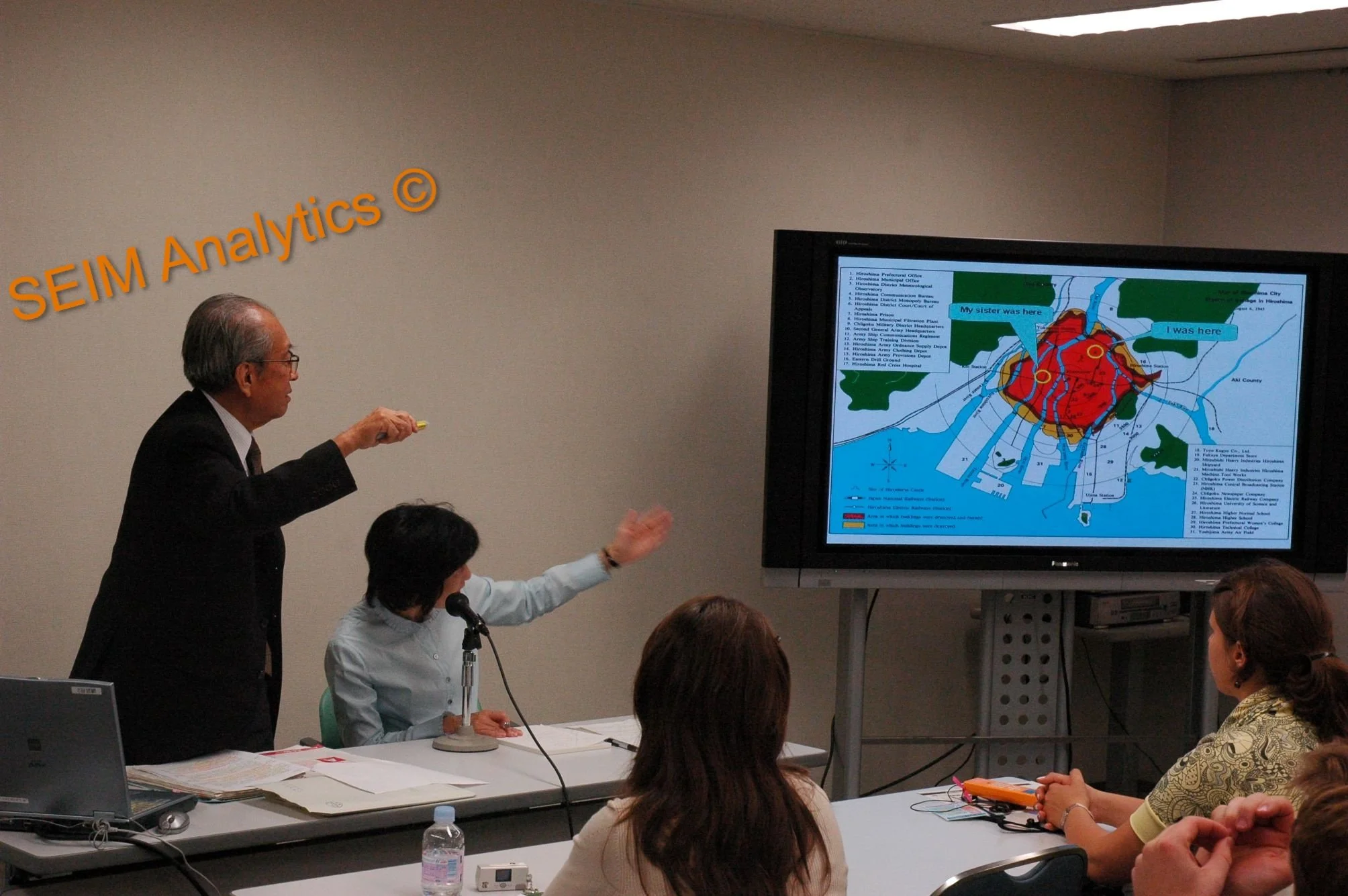 Hiroshima, Japan. Attending the witness presentation of a survivor (2008). The 2024 Nobel Peace Prize was awarded to Nihon Hidankyo (the Japan Confederation of A- and H-Bomb Sufferers Organizations), for their activism against nuclear weapons.