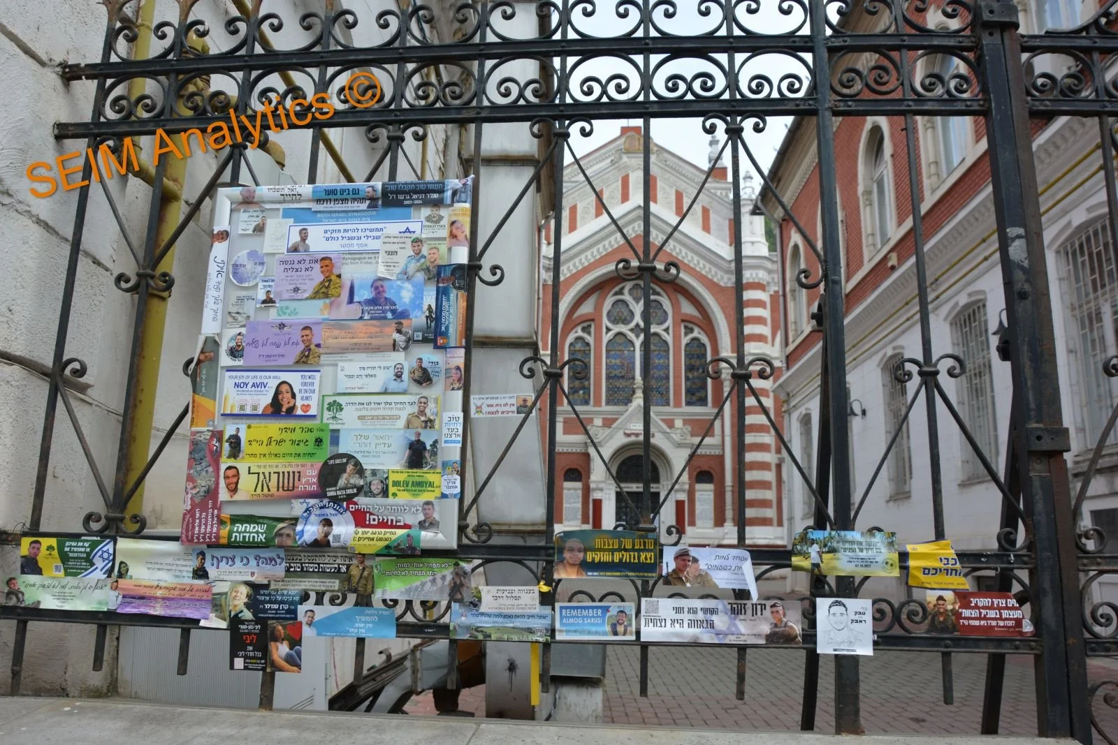 Outside the synagogue in Brasov, Romania, 2025