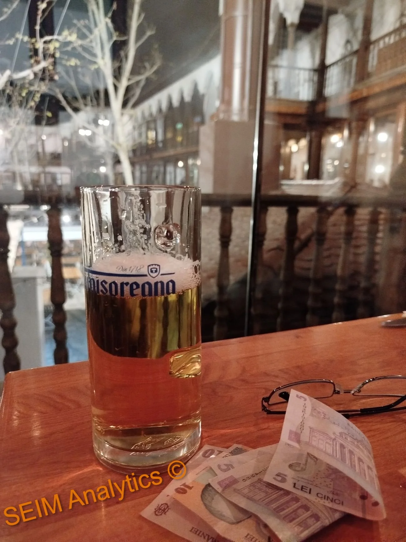 At the famous Manuc's Inn, the oldest restaurant hotel in Bucharest, built in 1808 as a khan, and originally owned by a wealthy Armenian entrepreneur.