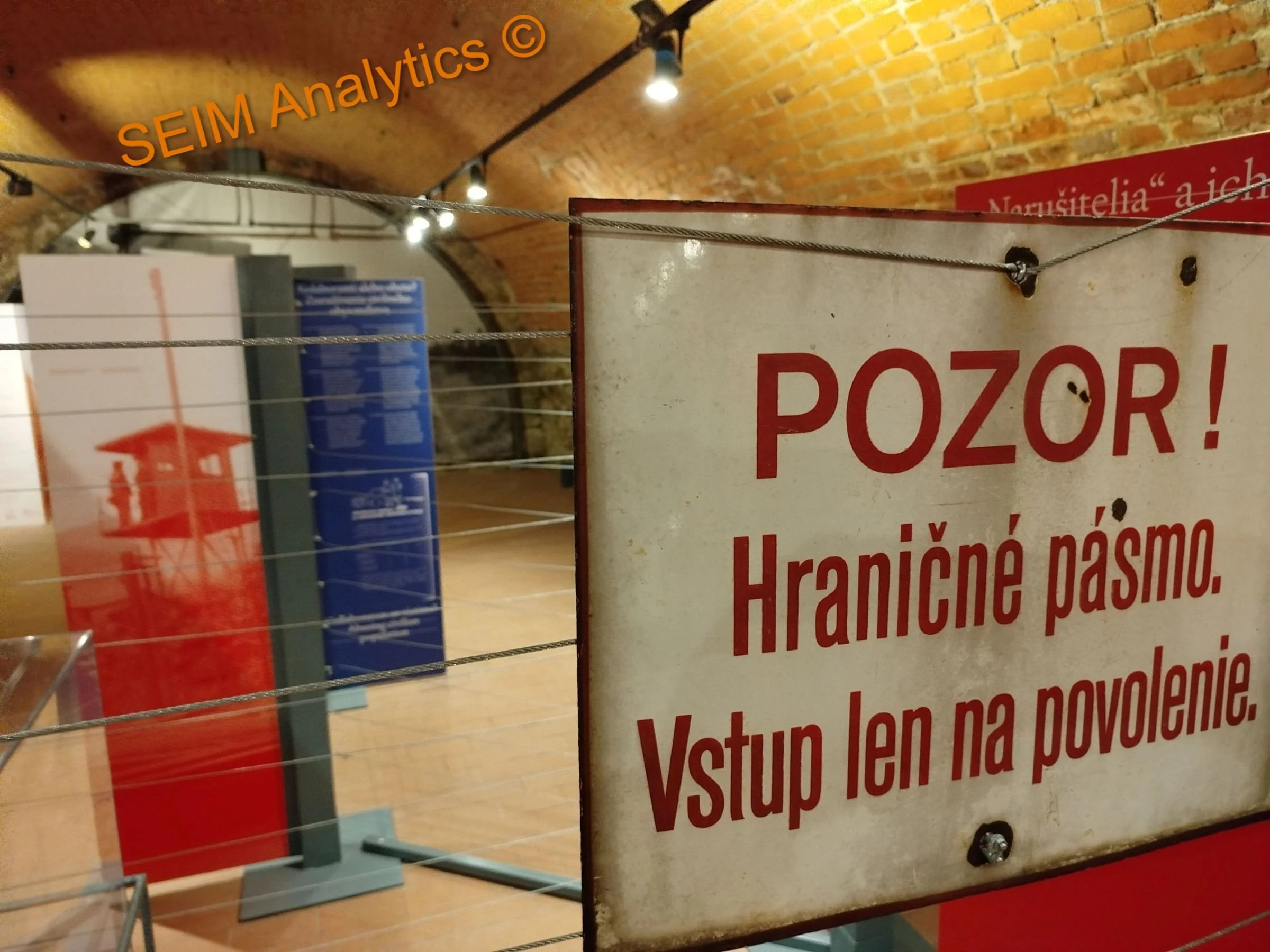 Communist time border signs: From the exhibition about the Iron Curtain, Devin Castle, Slovakia.