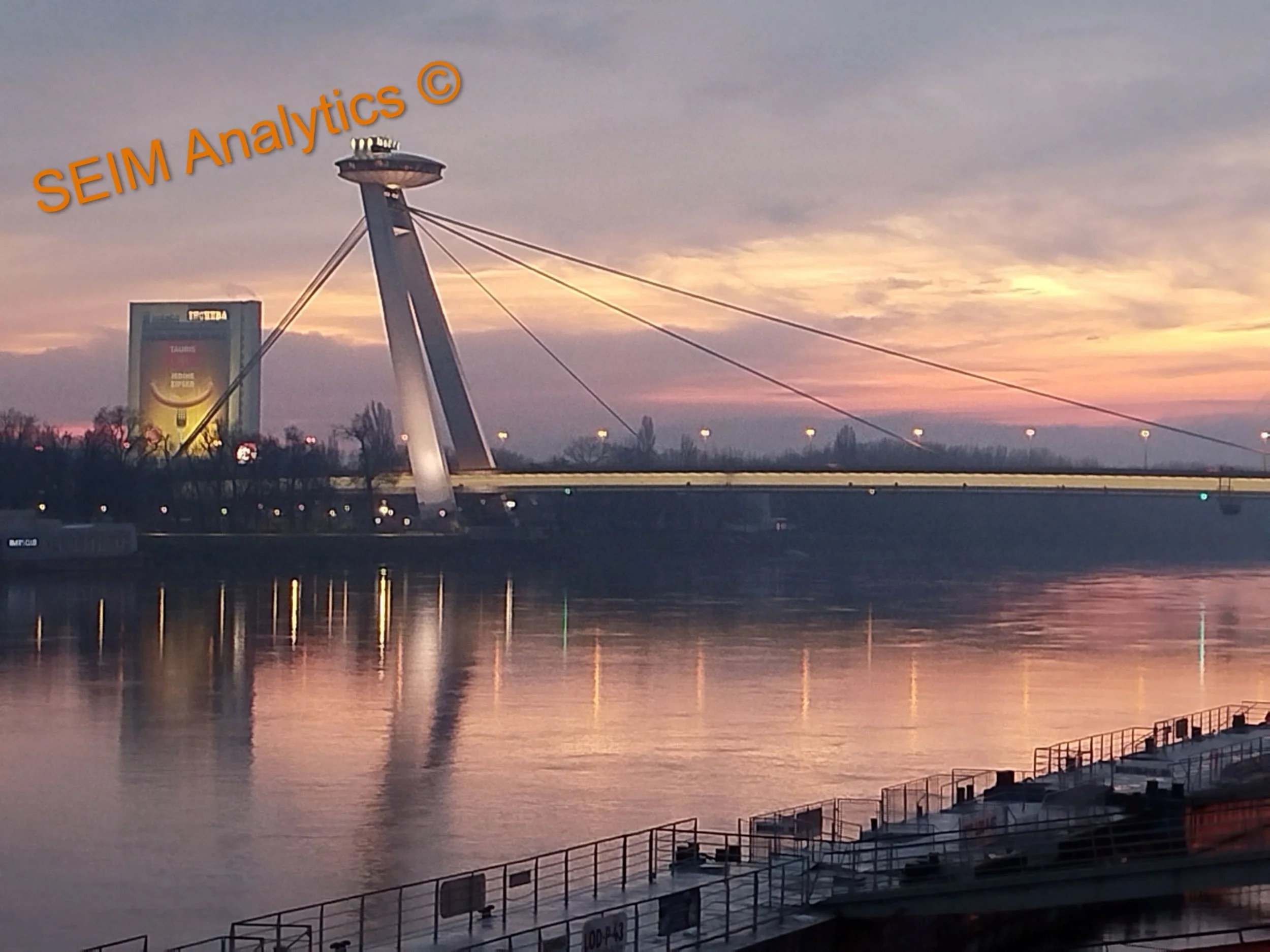 Bratislava, the UFO bridge (the national uprising bridge)