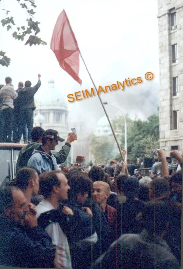 Belgrade 5 October 2000. Revolution. Fall of Slobodan Milošević.