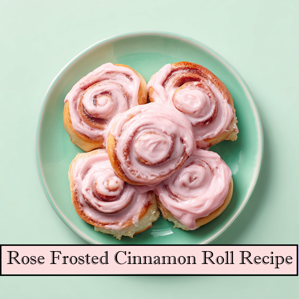 Rose Cinnamon Roll Recipe | Beautiful Printable Breakfast PDF | Digital Download