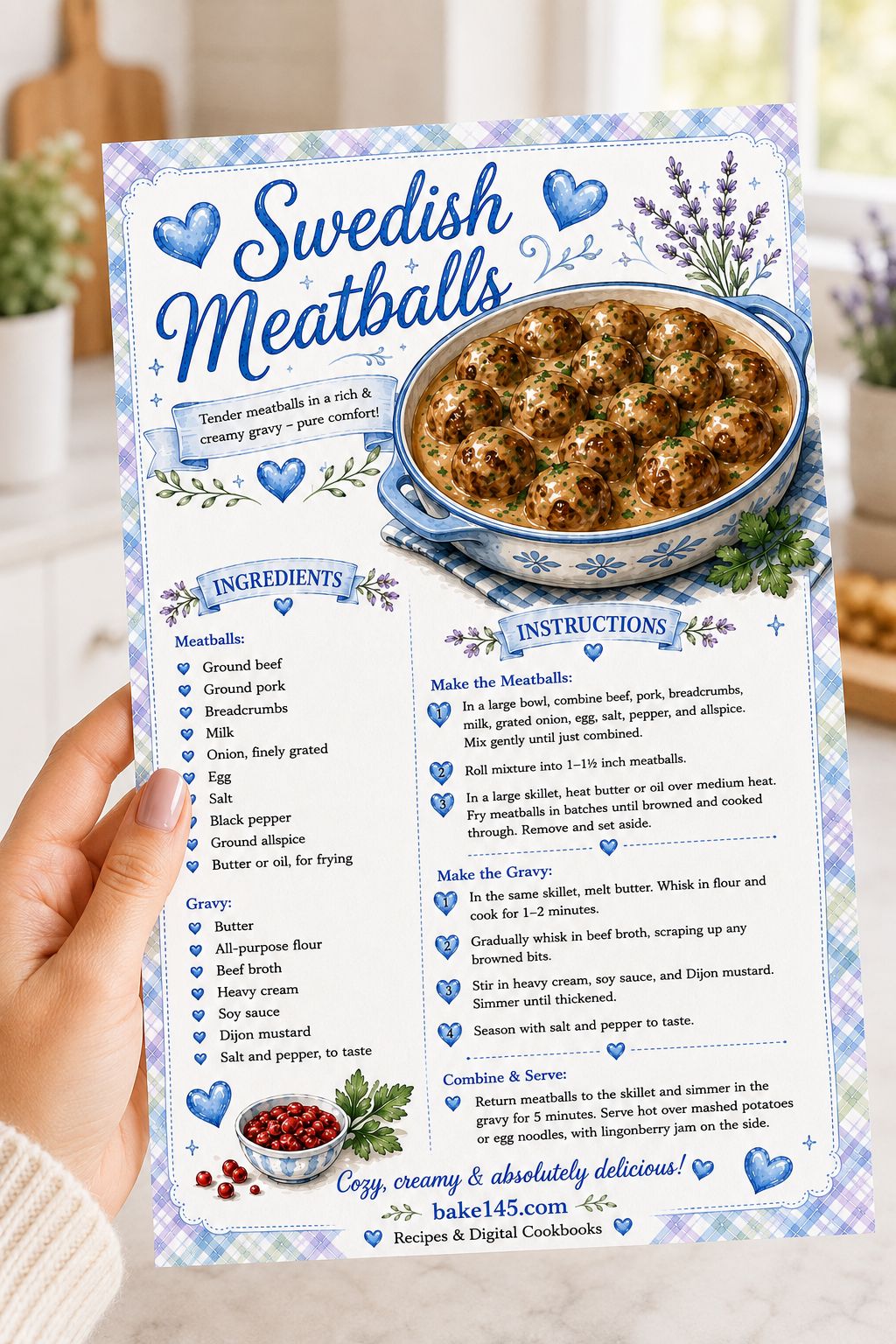 swedish meatballs recipe card in my hand.png