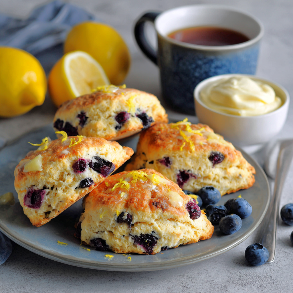 the best blueberry scones on a plate