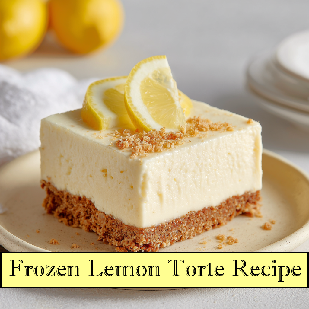 Frozen Lemon Torte Dessert Recipe - Download Printable