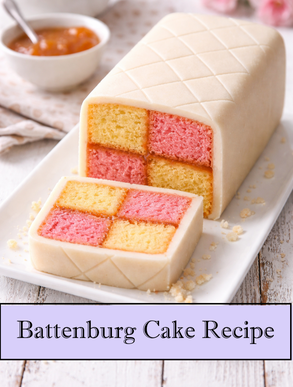 Battenburg Cake Traditional English Recipe: Download Baking Printable