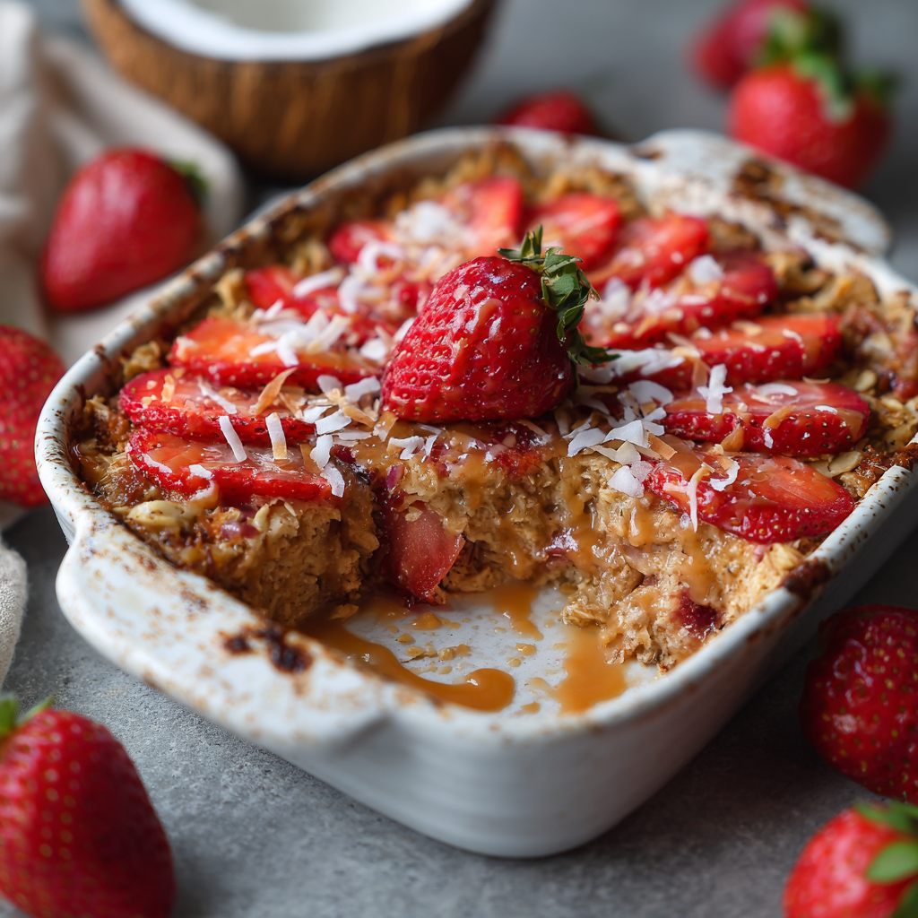 baked oatmeal strawberries cream.png