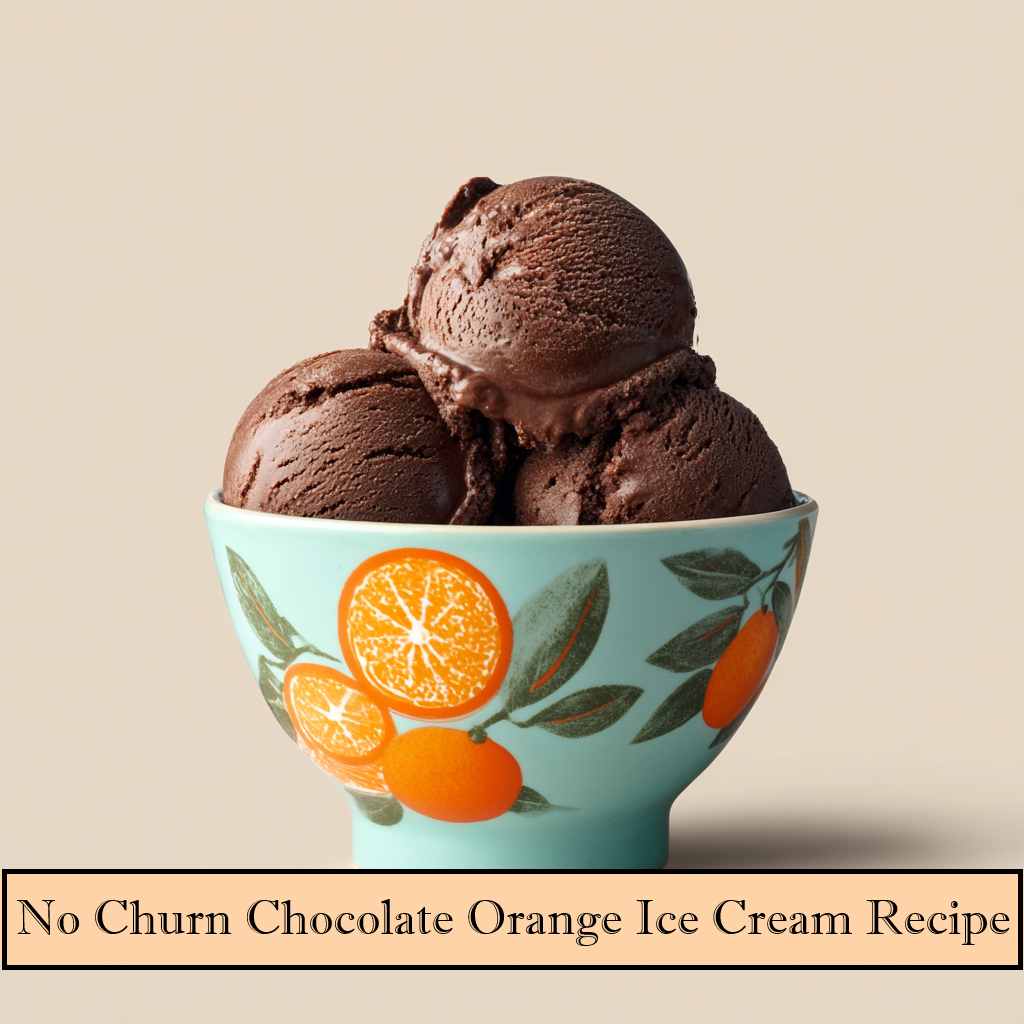 No Churn Chocolate Orange Ice Cream Recipe, Printable Download