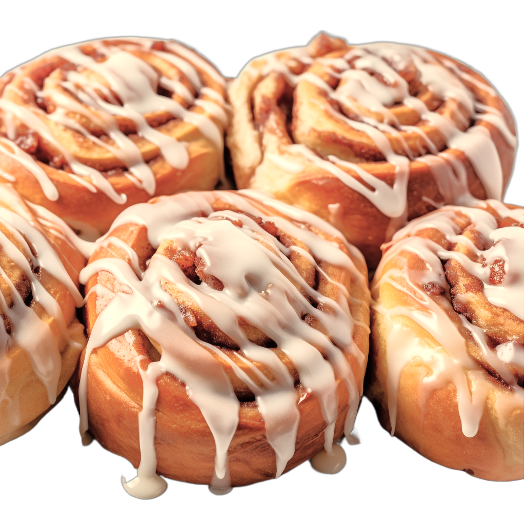 Golden brown apple swirl buns in a baking dish, showing spiral layers and baked cinnamon apple filling.