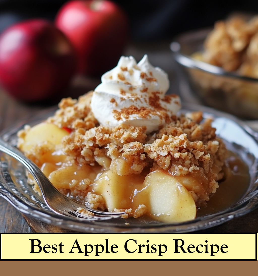 a photo of the baked apple crisp in a bowl