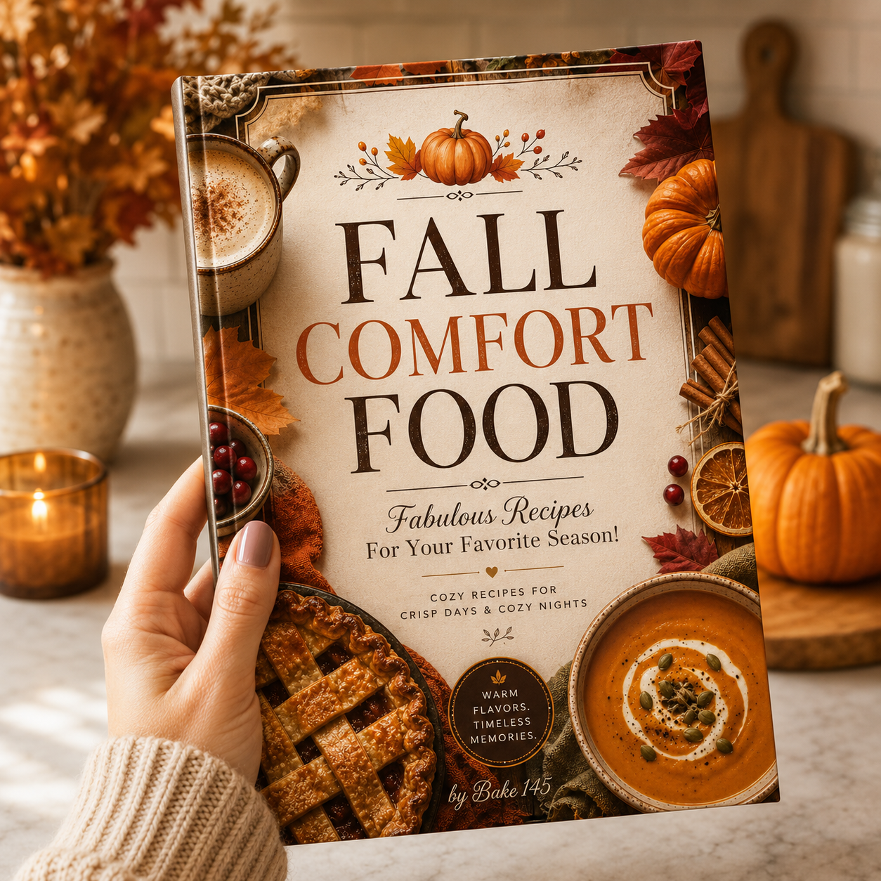 Fall Comfort Food Cookbook - 93 Recipes for Cozy Dinners, Soups & Fall Desserts