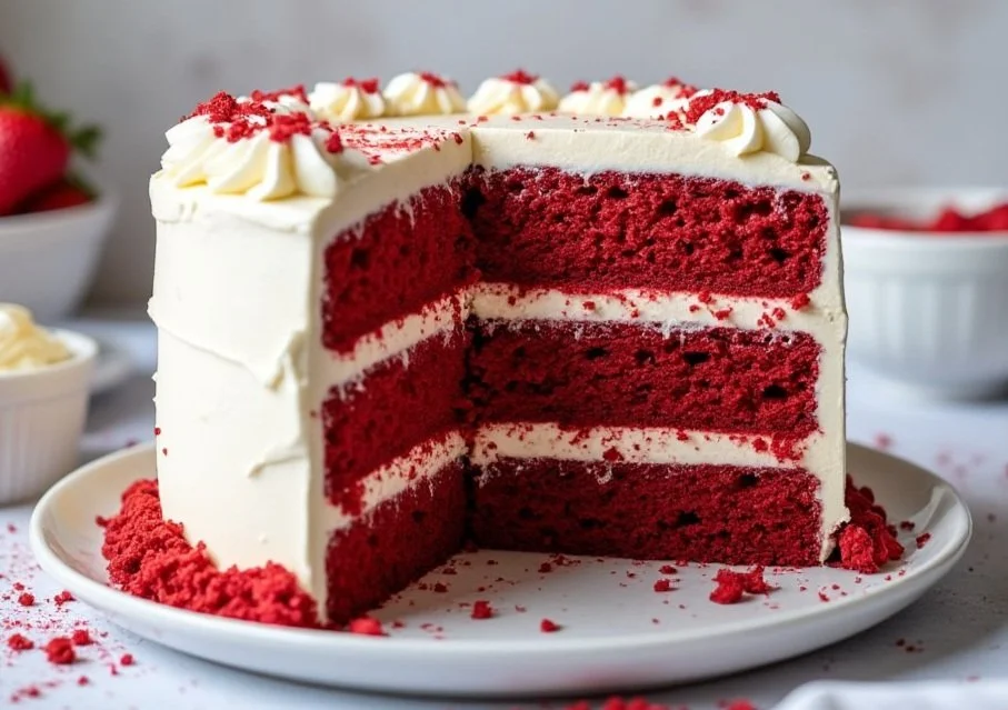 Classic Red Velvet Cake Recipe with Cream Cheese Frosting – Digital Download
