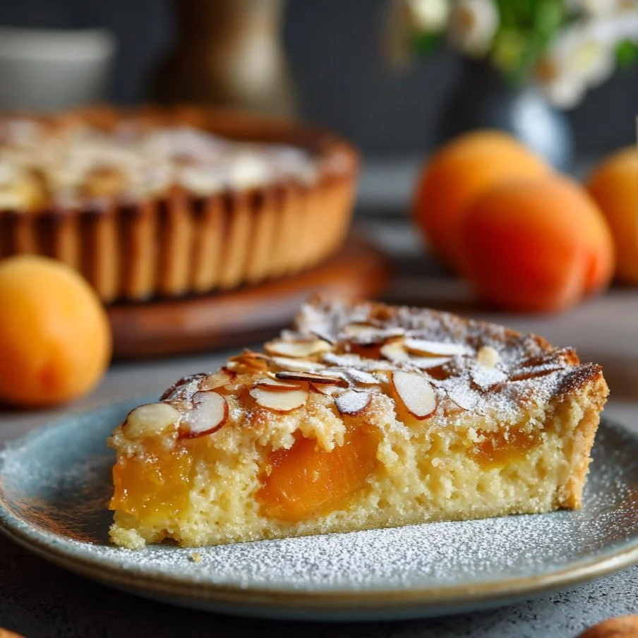 Apricot Almond Tart Recipe | Frangipane Fruit Tart | Printable Dessert PDF