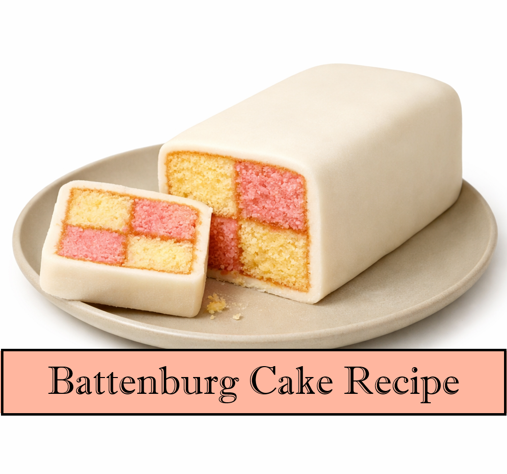 Battenburg Cake Traditional English Recipe: Download Baking Printable