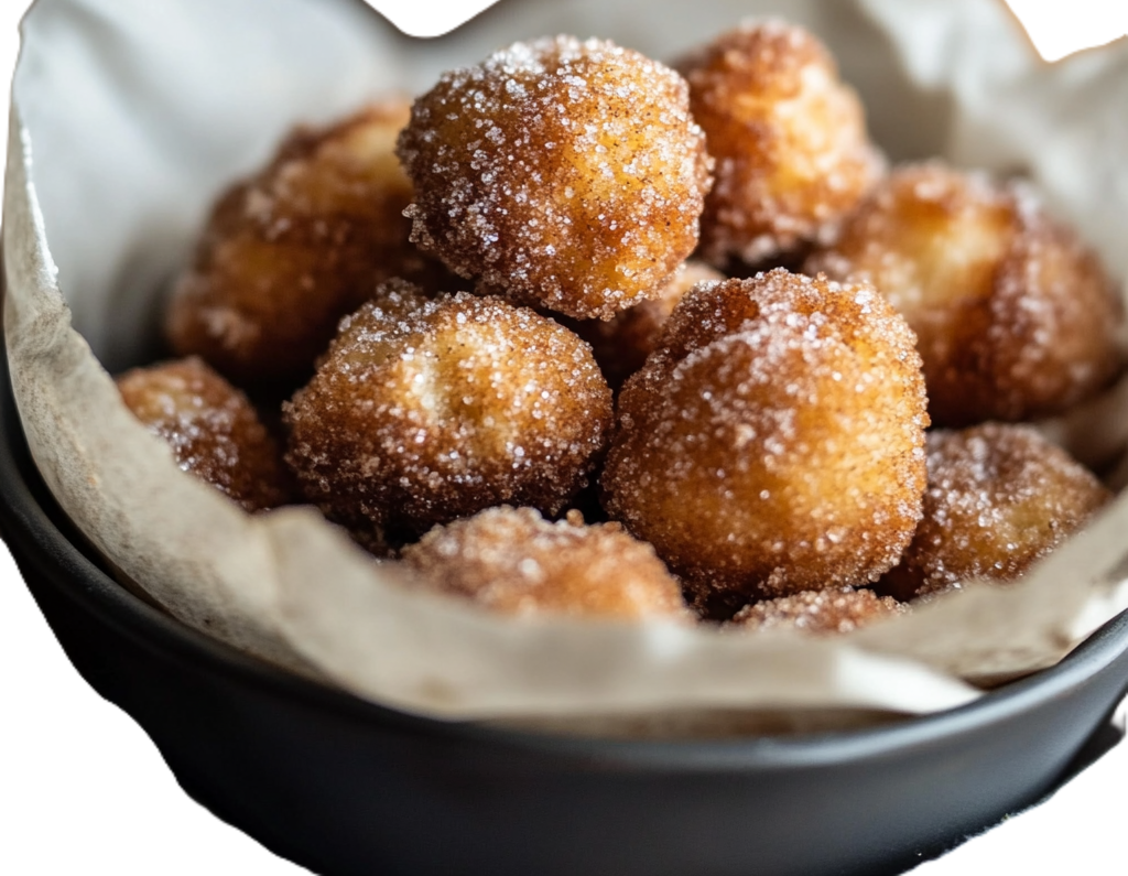 Plate of warm apple fritters next to apples and caramel dipping sauce.