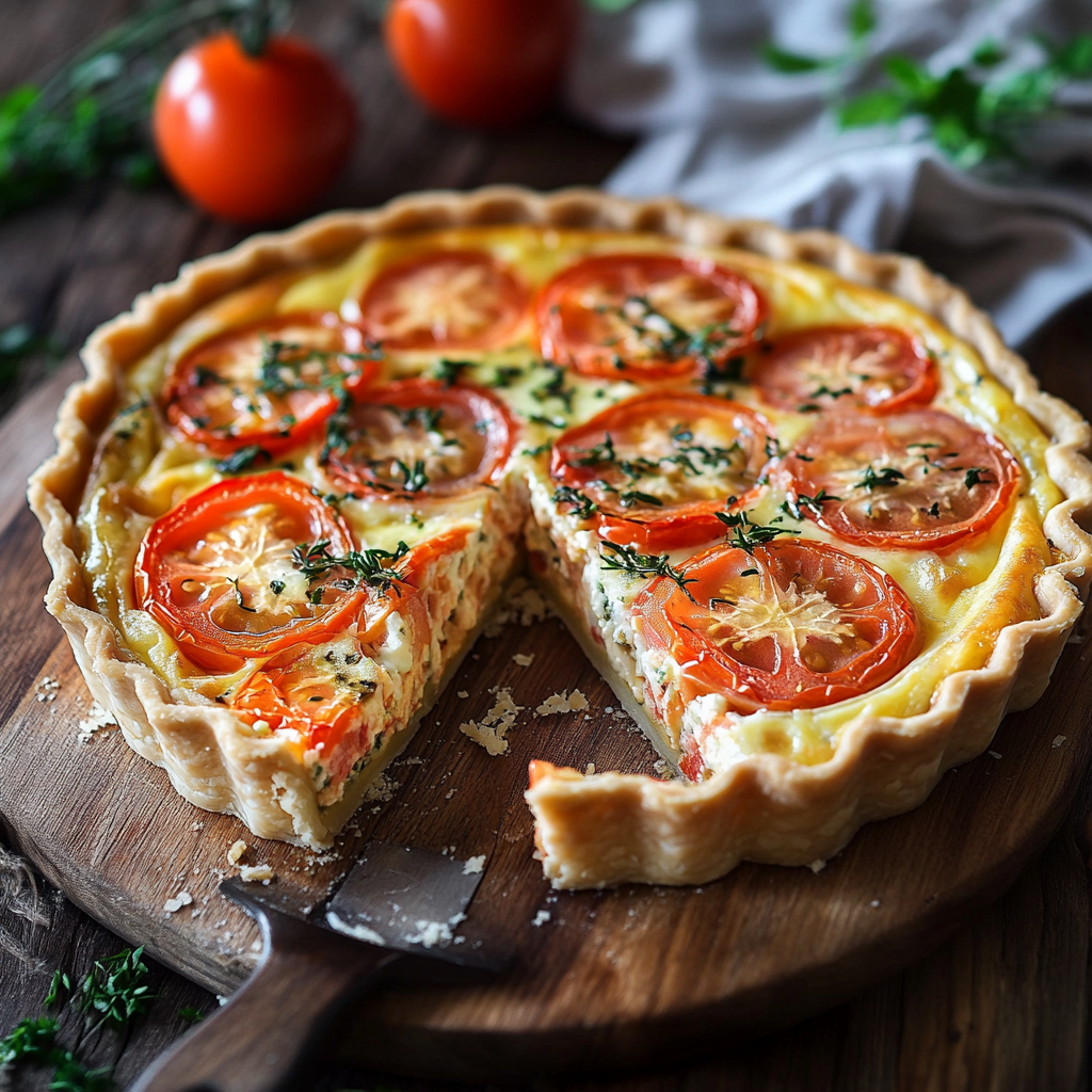 Tomato Pie with Homemade Flaky Crust – 2-Recipe Printable Brunch Set | Digital PDF Download