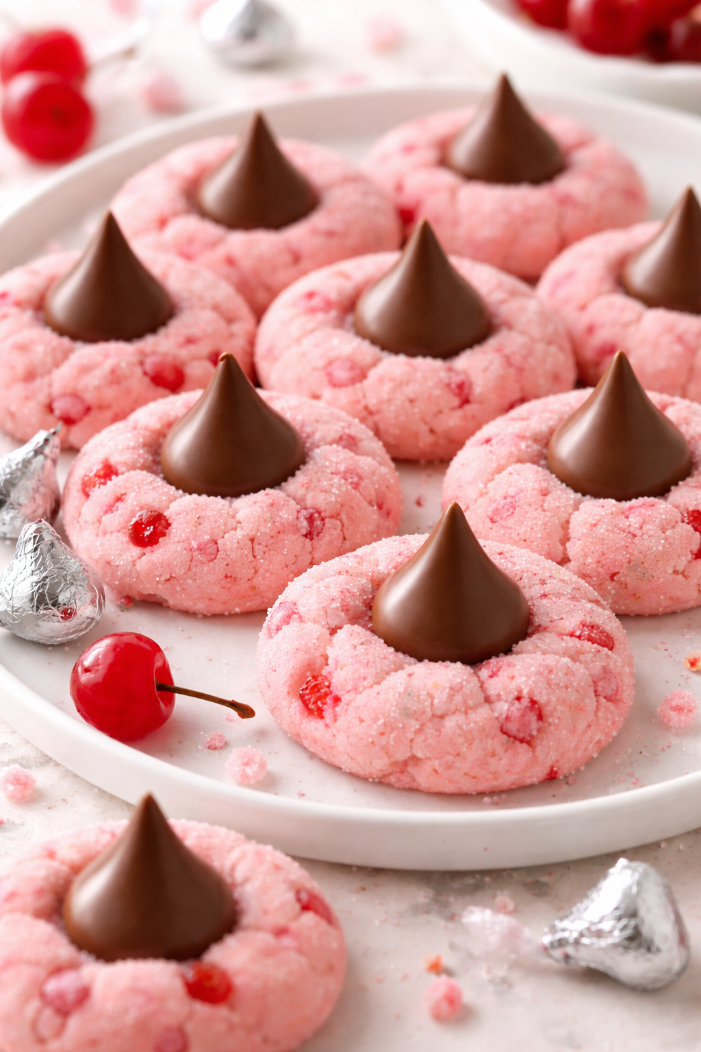Chewy Cherry Kiss Cookie Recipe | Chocolate Cherries Download | Baking Printable