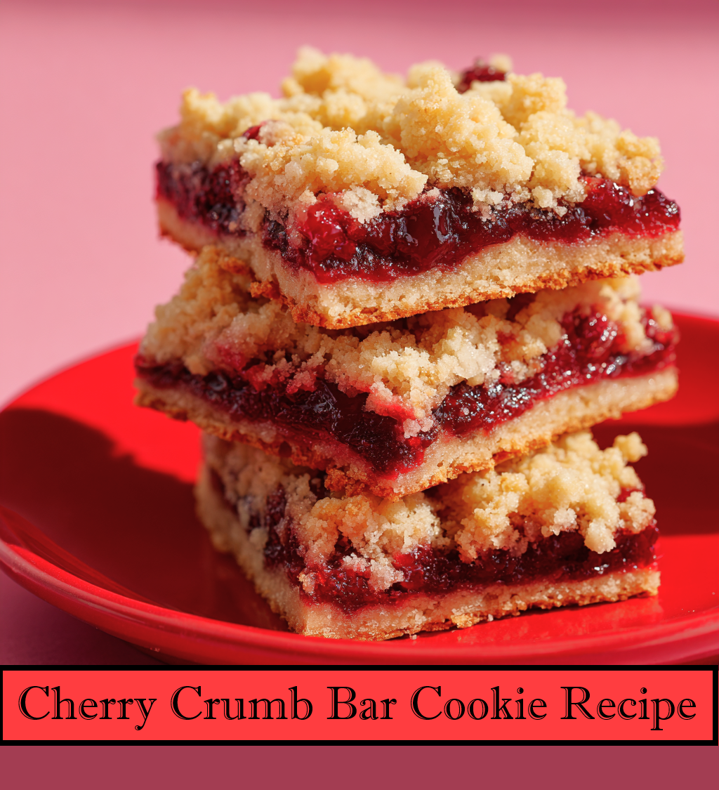 The Best Recipe for Cherry Crumb Bar Cookies - Printable Download