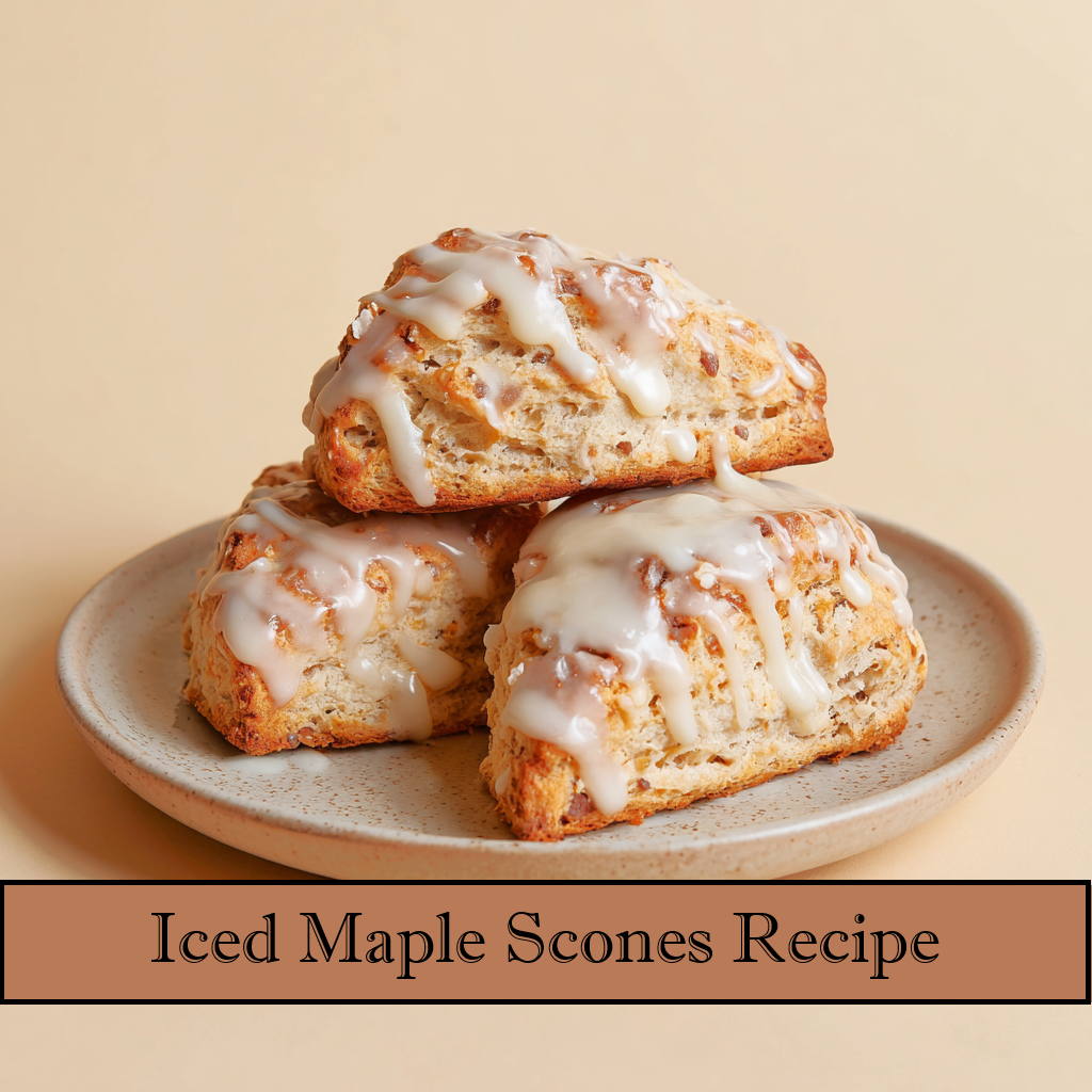 Iced Maple Pecan Scones Recipe PDF – Printable Fall Brunch & Baking Download