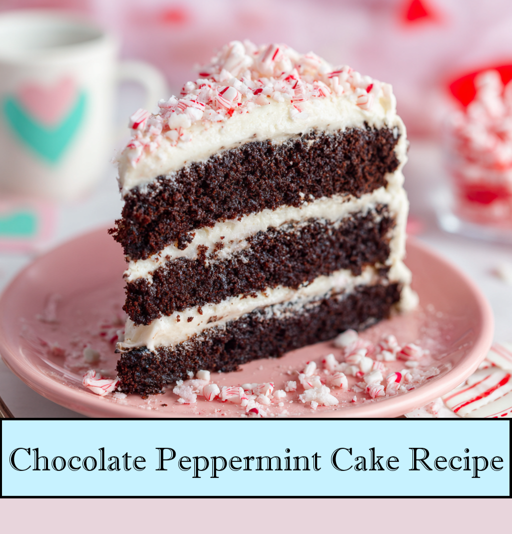Chocolate Peppermint Cake RECIPE  - Printable Recipe Download