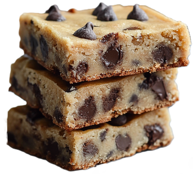 Chocolate Chip Cookie Bars made with a recipe from my cake mix fix mini cookbook
