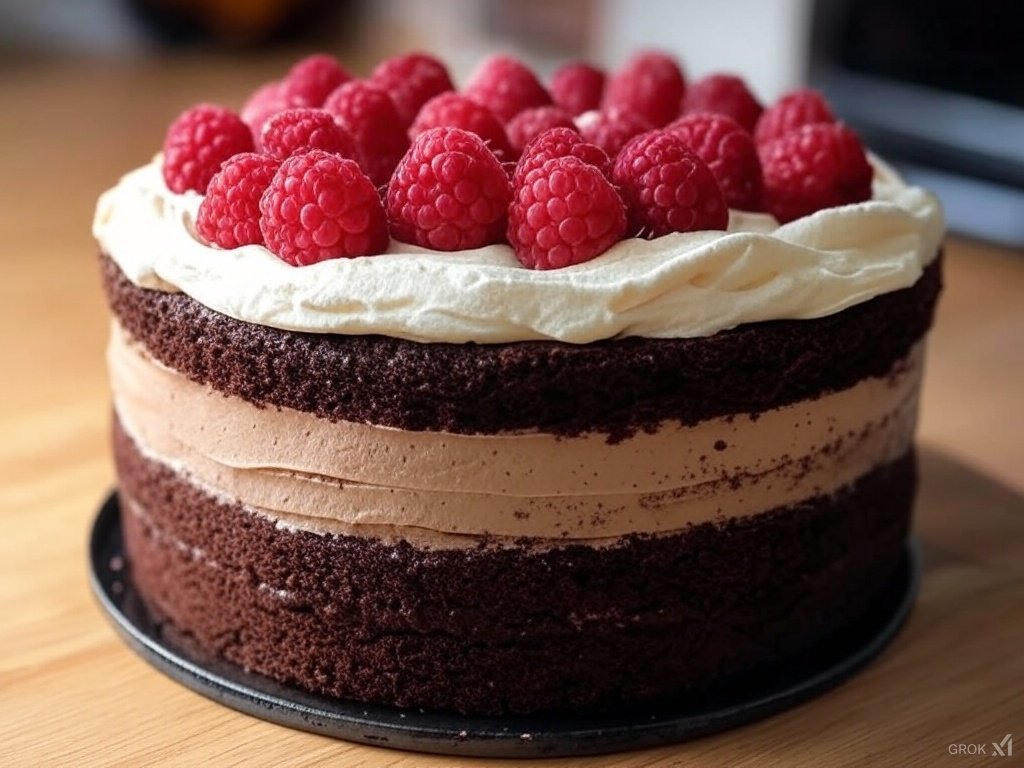a photo of Chocolate Raspberry Mousse Cake