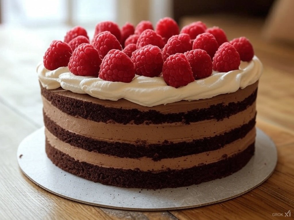 an image of a Chocolate Raspberry Mousse Cake
