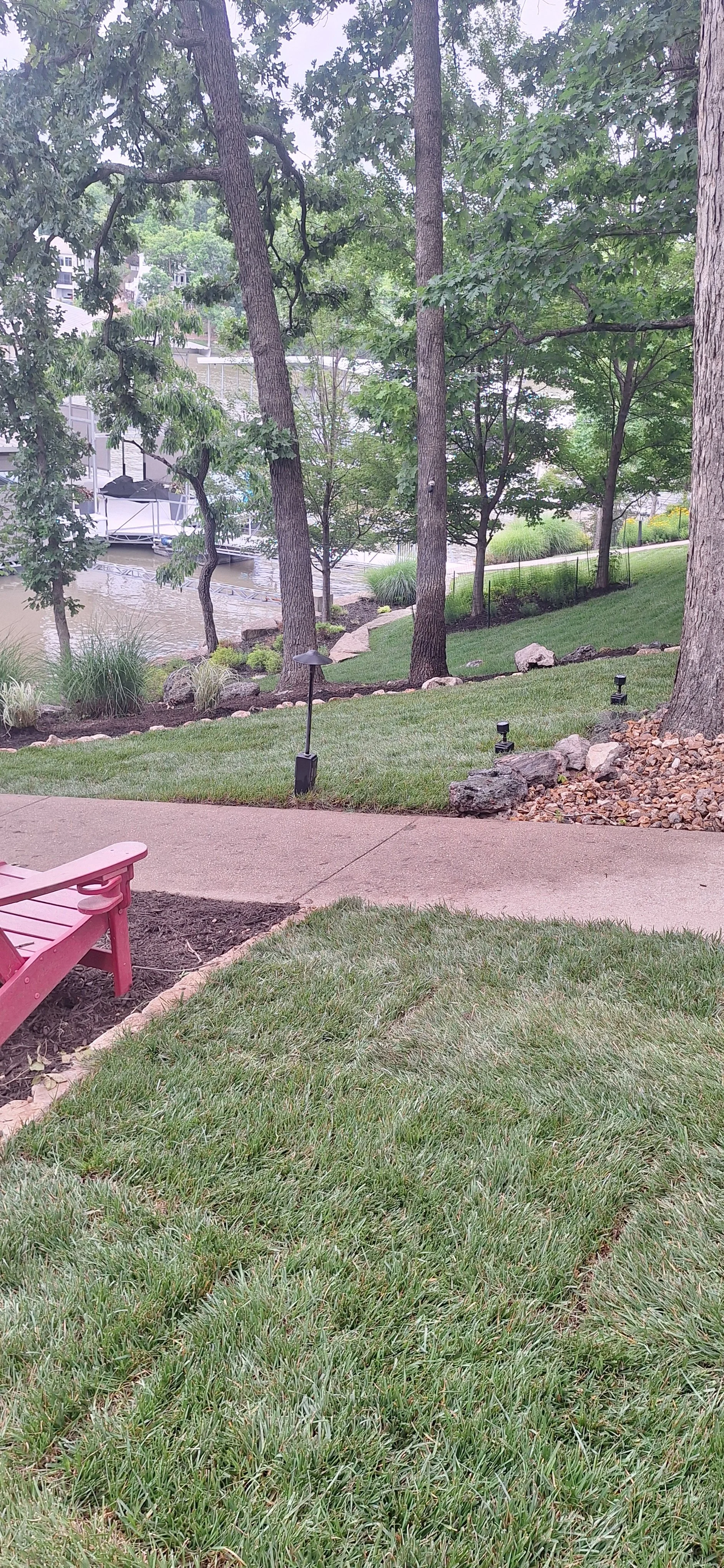 Prep for sod, stone edging, plants
