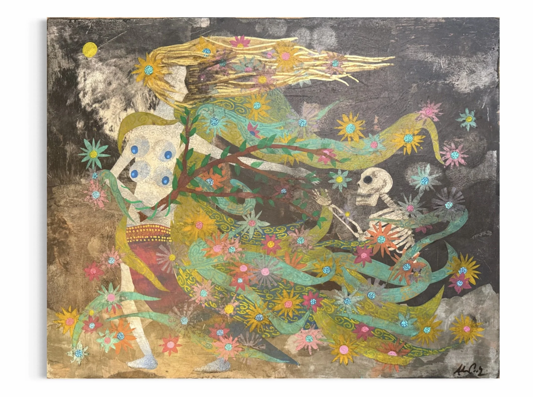 Adam Cooley, "Persephone's Gift." Acrylic and wax on panel. $3,440