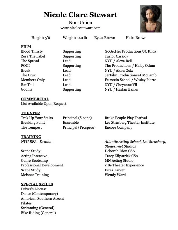 Nicole Clare Stewart's resume