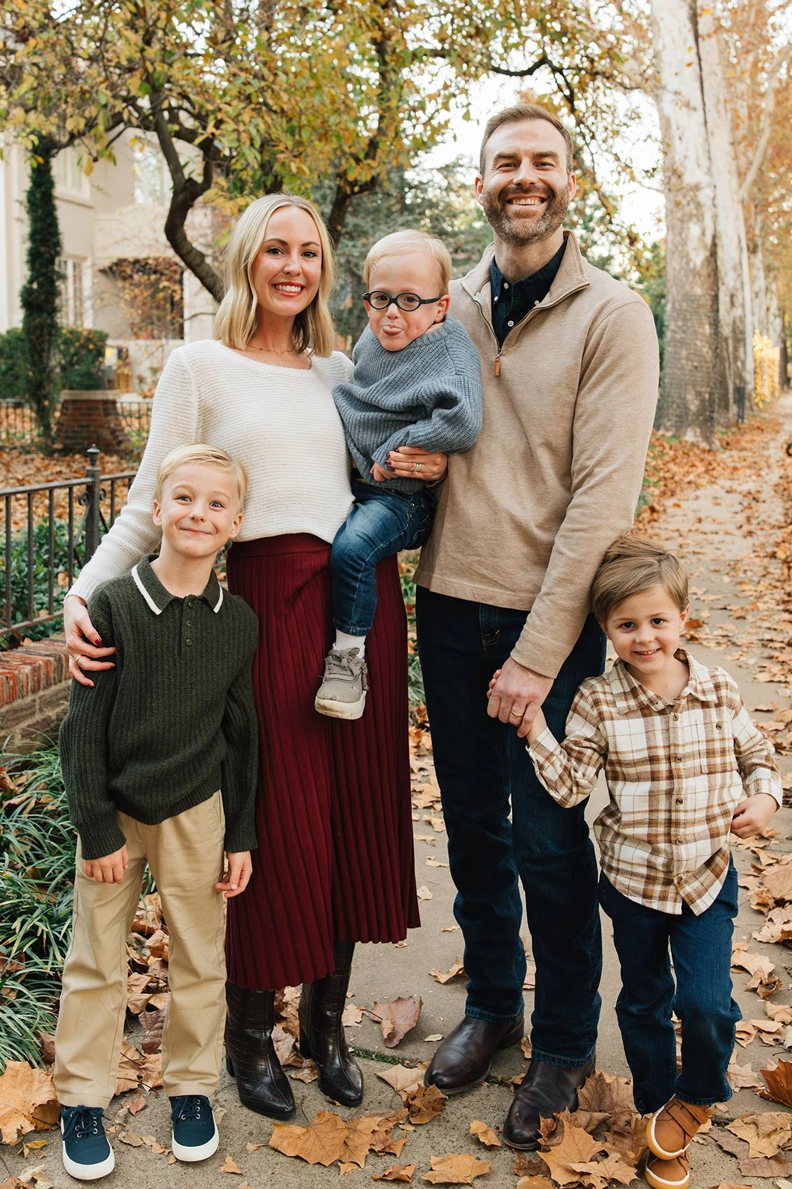 Dr. Eric Johnson's wife and three boys