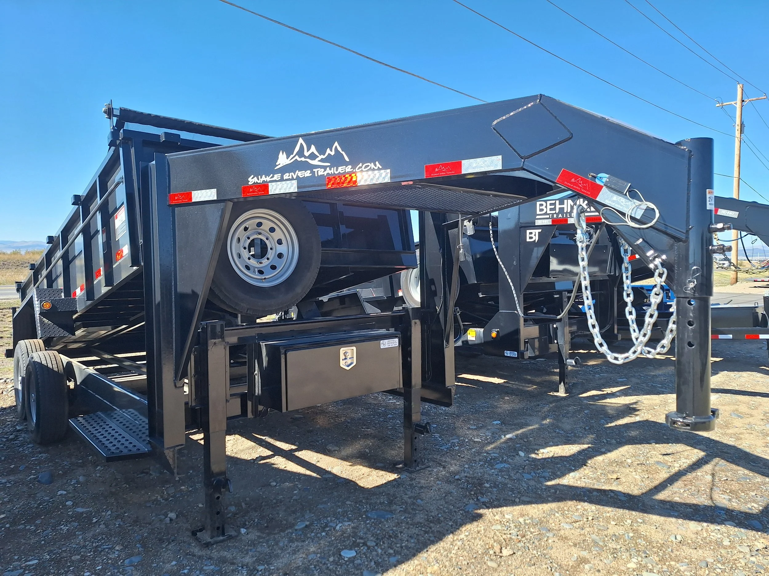 Snake River 7' x 16' 14K Gooseneck Dump Trailer
