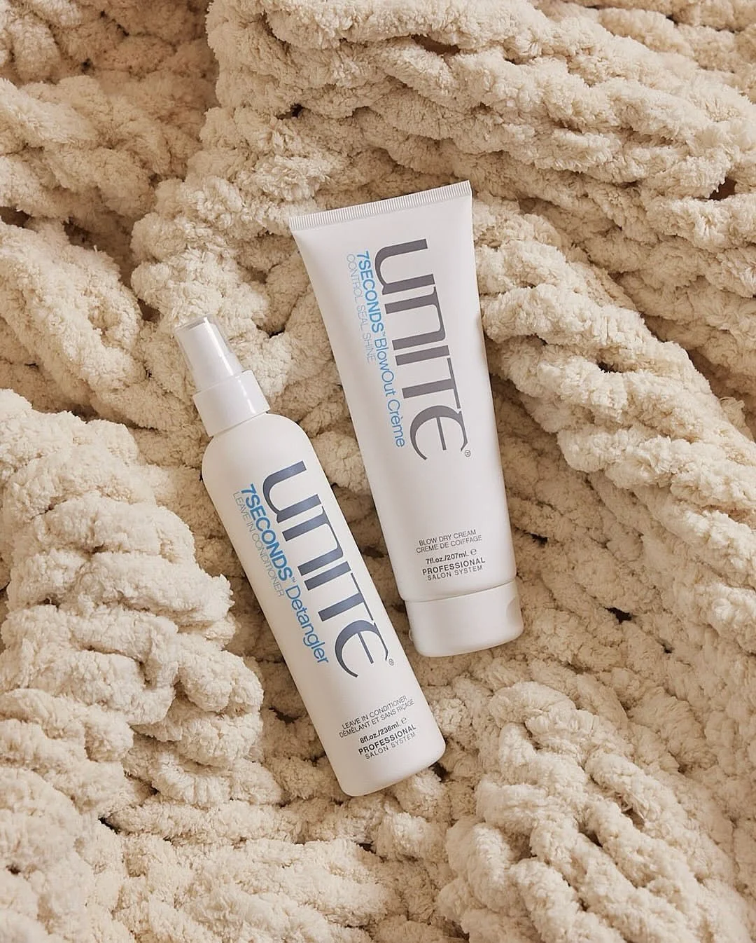 2 of HBB favs 💁&zwj;♀️

@unite_hair  Make hydration and smoothness a ritual. ✨ 7SECONDS Detangler + Blowout Creme are must-haves for fall haircare, keeping strands soft, shiny, and frizz-free all season long.

Ask your stylist on next appointment to