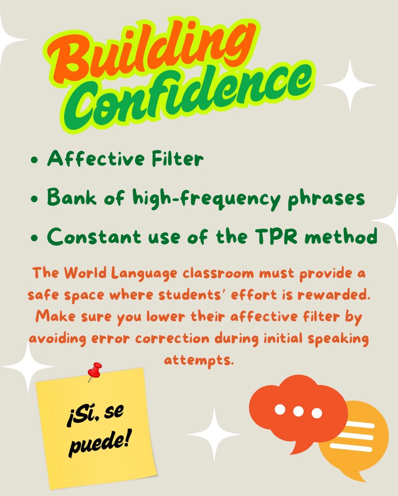 Building Confidence! 😎 

🙋🏽 Wondering how to build your students&rsquo; confidence when using the target language? 🤓 

Follow these tips:
📖 Have your students listen to themselves to improve their reading fluency! Children love using a whisper p