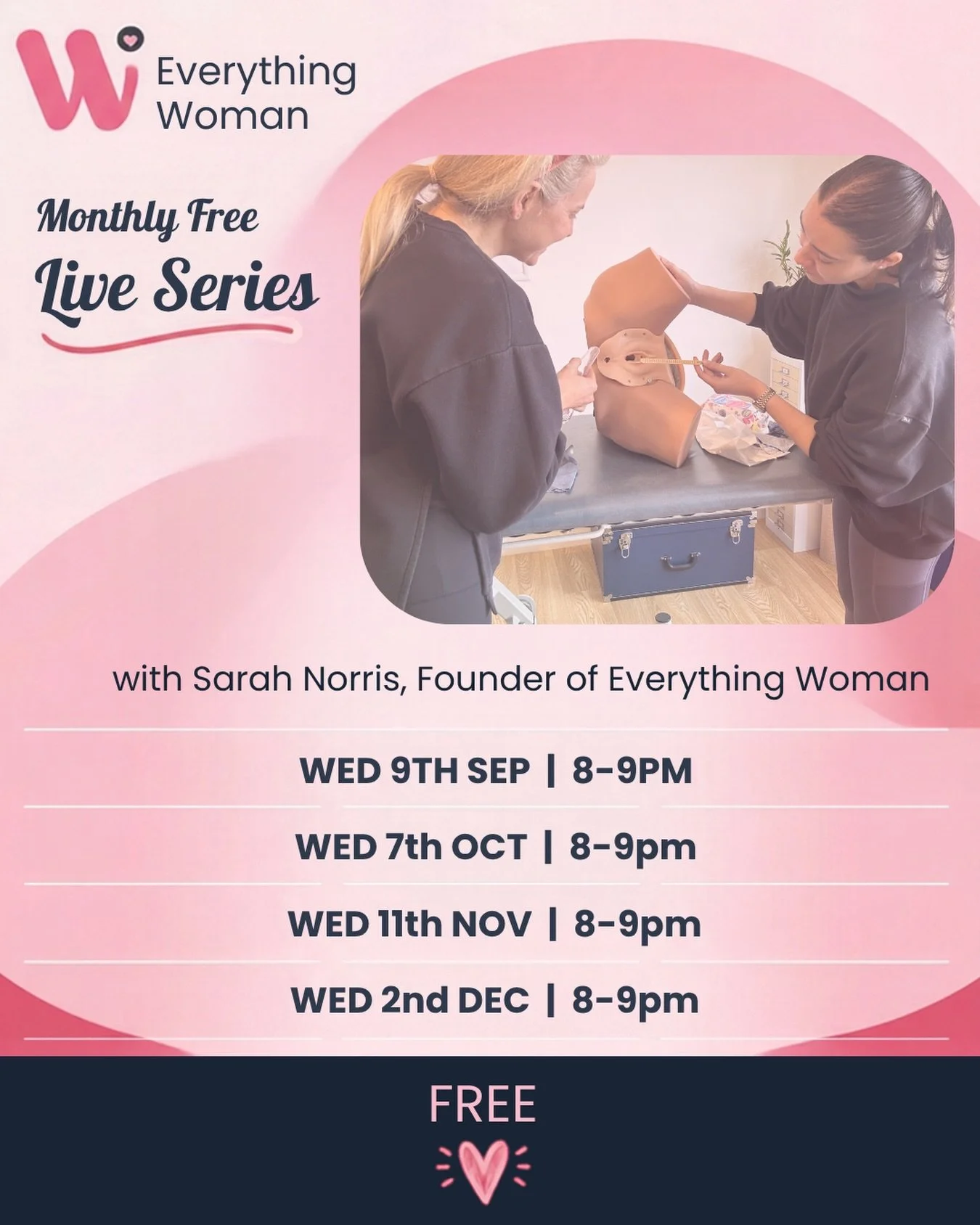 Save the dates! 🗓️ ✨

Our FREE monthly series is officially kicking off this Autumn on Wednesday, September 9th from 8:00&ndash;9:00 PM, and we cannot wait to share what we&rsquo;ve been working on. 

These online community sessions are open to both