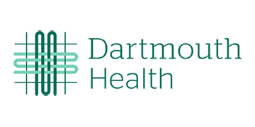 Dartmouth Health logo with a stylized teal cross and gray text.