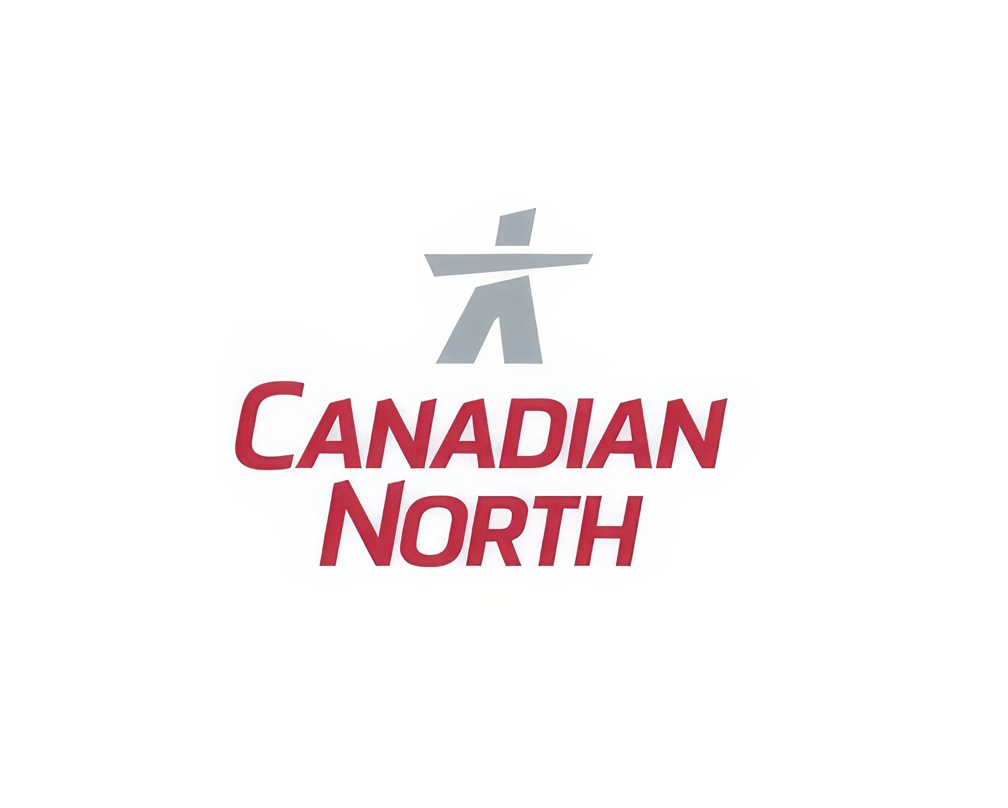 Canadian North airline logo featuring a stylized gray Inuit figure above the bold red text 'Canadian North' on a white background.