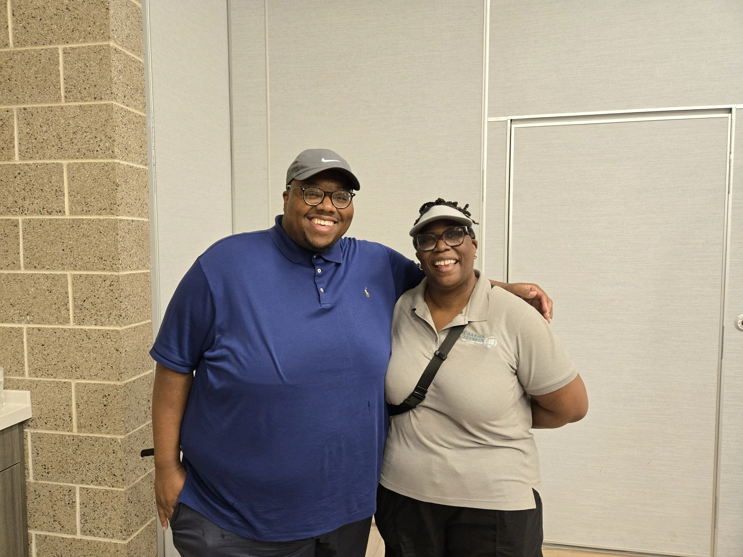 DeKalb County Recreation, Parks & Cultural DeKalb County Recreation, Parks and Cultural Affairs Director Christopher Bass and Commissioner Chakira Johnson smile for a photo at Chakira’s Cookout.