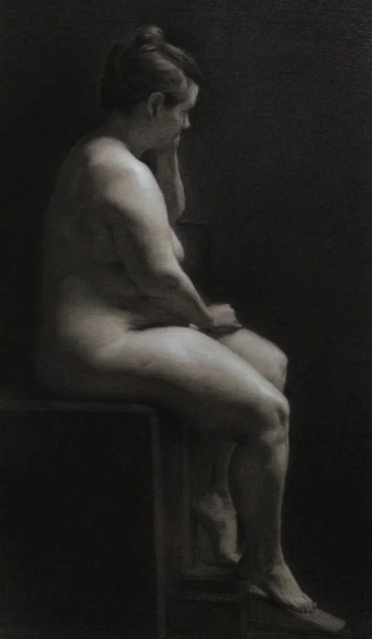 Isabella
90x60 cm
Charcoal and White chalk on Hand Toned Paper
Florence Academy of Art's Collection