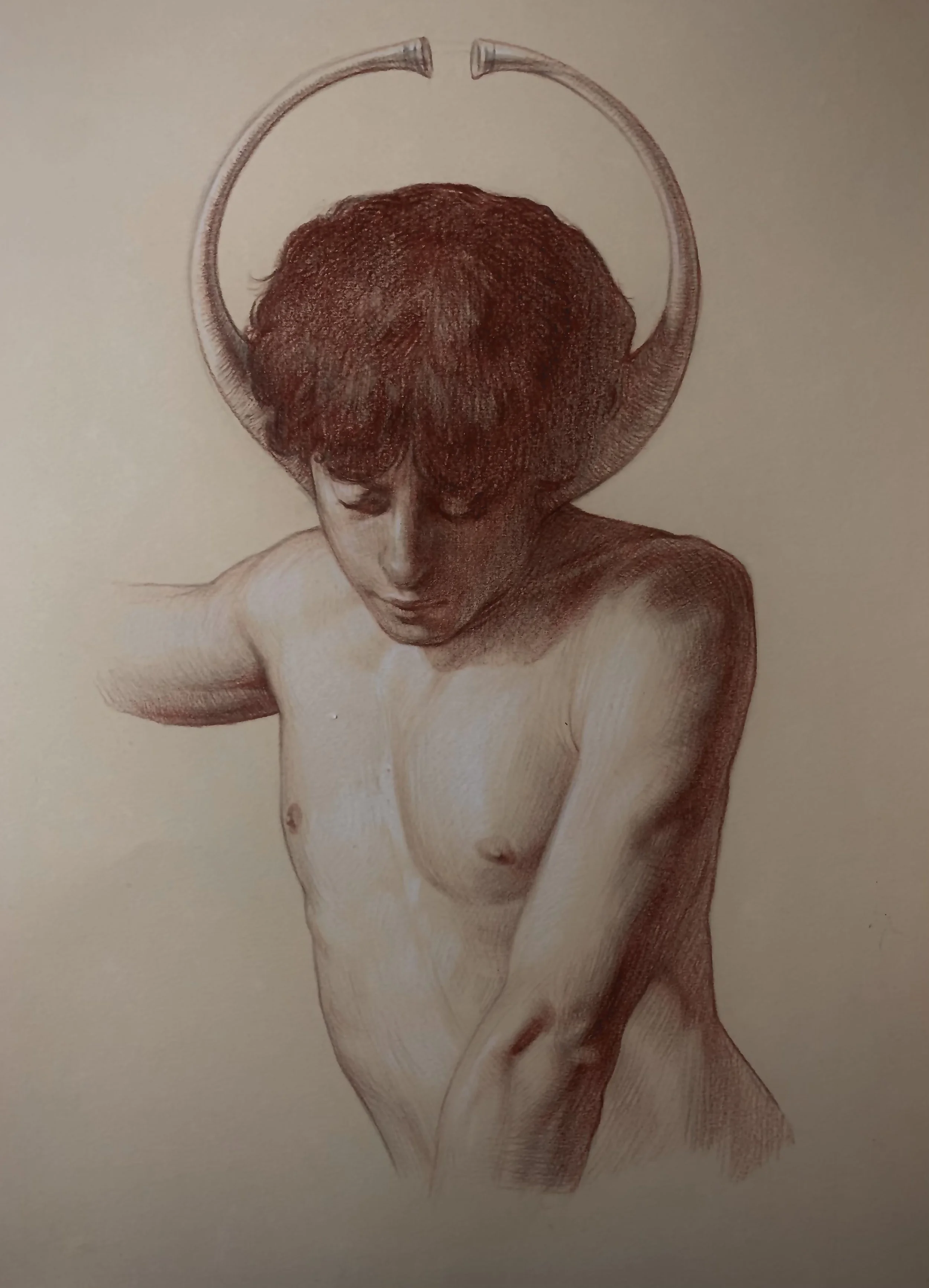 Figure Study
Sanguine and Graphite on Paper