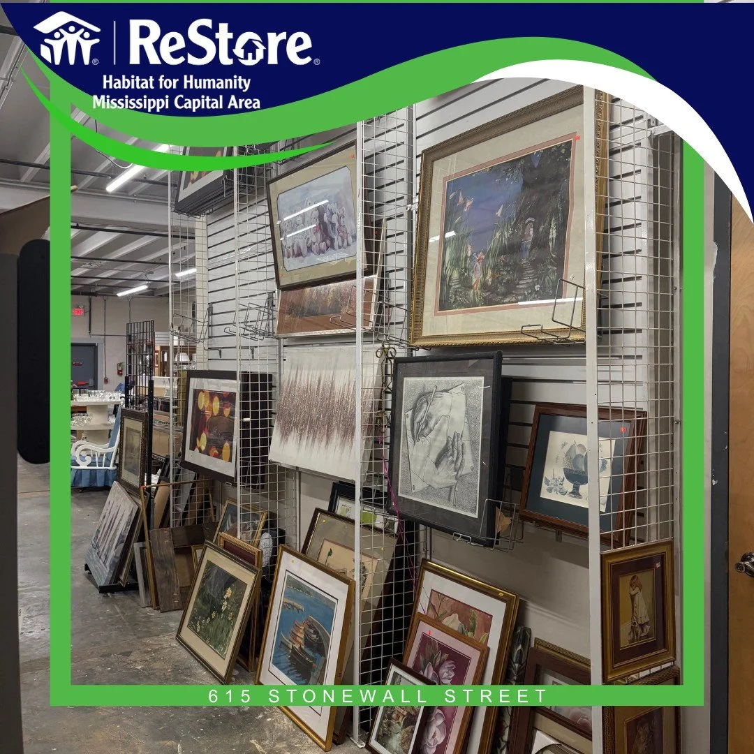 Come by the ReStore and check out the amazing art that we have available! 🎨✨ Whether you're looking for a unique piece to brighten up your space or a special gift, our selection has something for everyone. Don't miss out on supporting local artists 