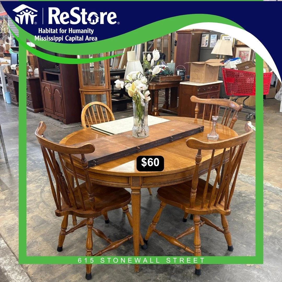 Not everyone is looking for expensive items at rock bottom prices. Sometimes you just need a little table for cheap. 🪑✨ Come find it at the ReStore! #AffordableFinds #HomeDecor #ReStore #ThriftShopping