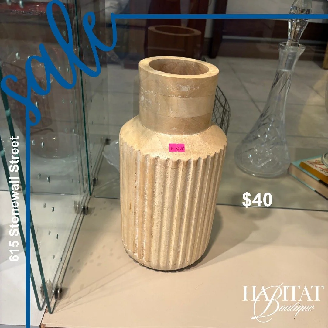 Potted perfection! 🌿
This clay beauty is ready to bring warmth and texture to your home.
Find it at the Habitat Boutique &mdash; your shop for style with purpose. 🏠💚