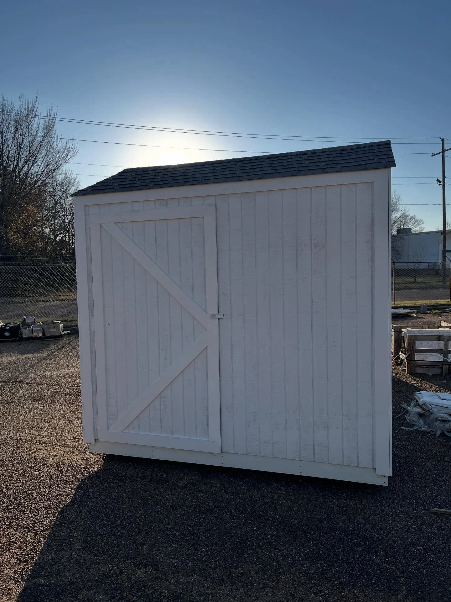 We have new sheds available two sizes 4x8 $1200 &amp; 6x8 $1600