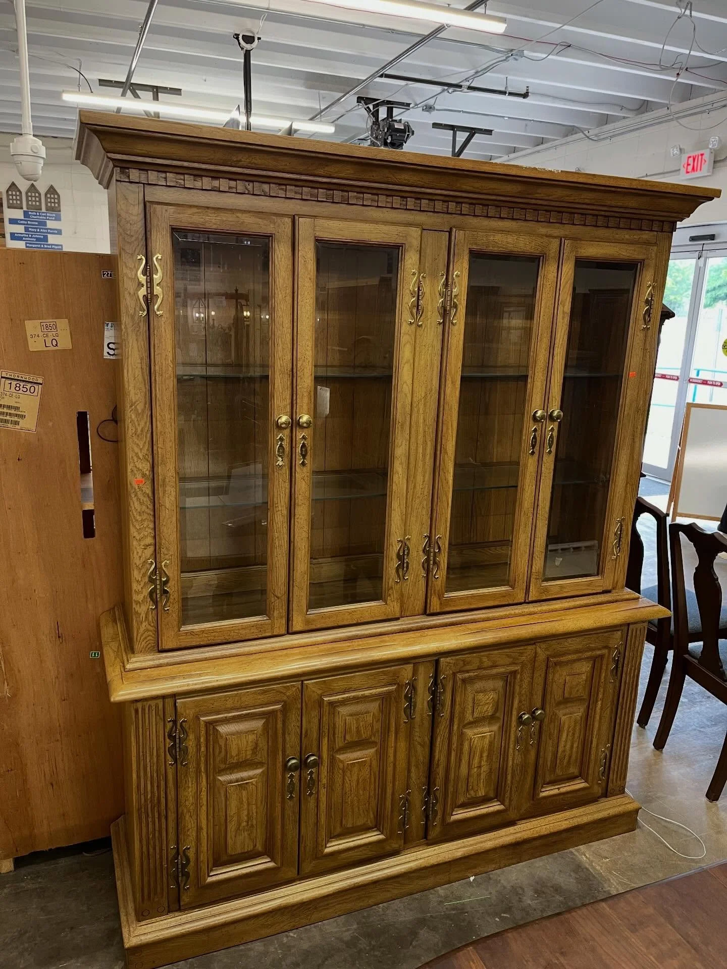 Large China cabinet $215