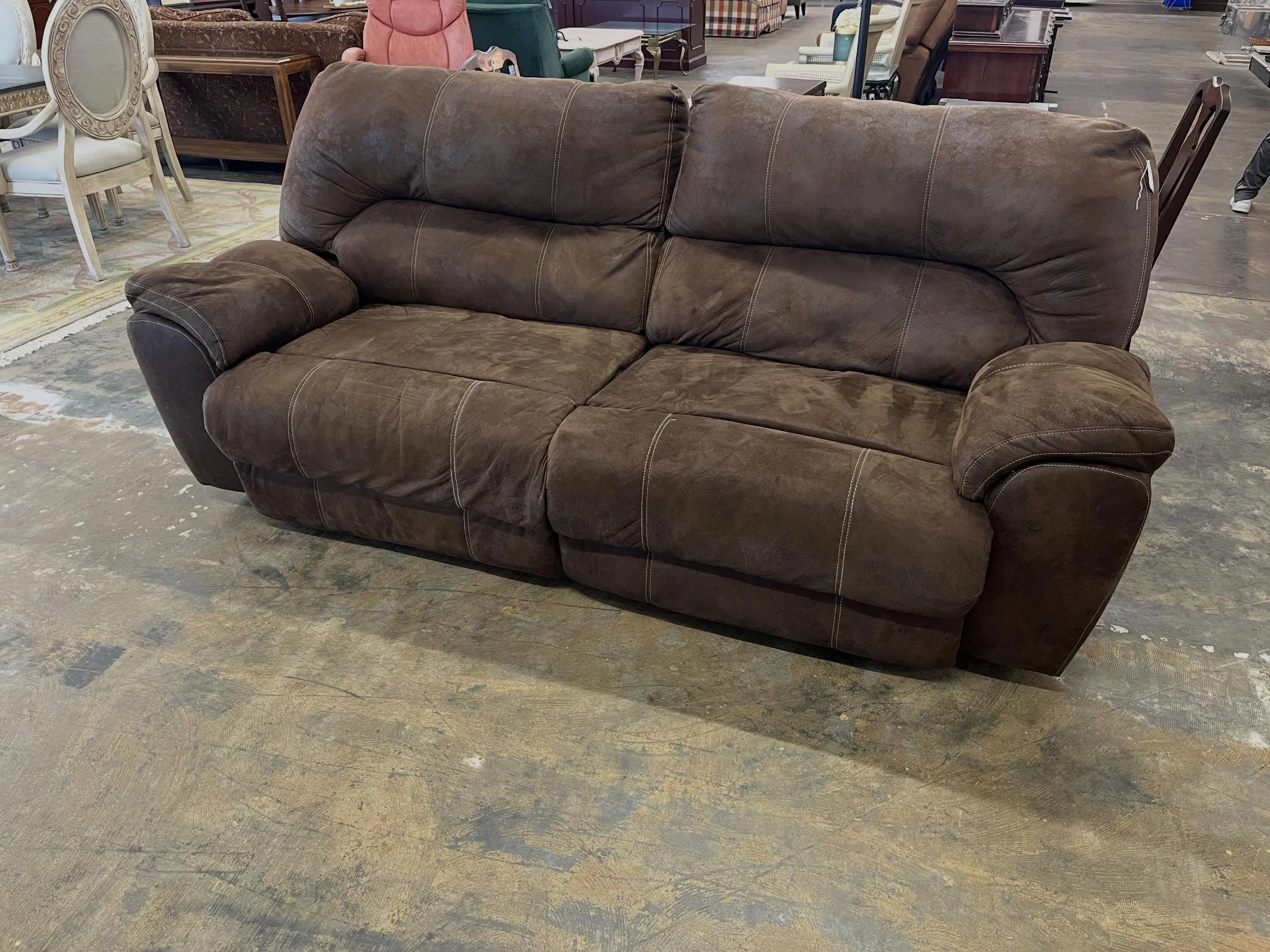 Double reclining sofa $185