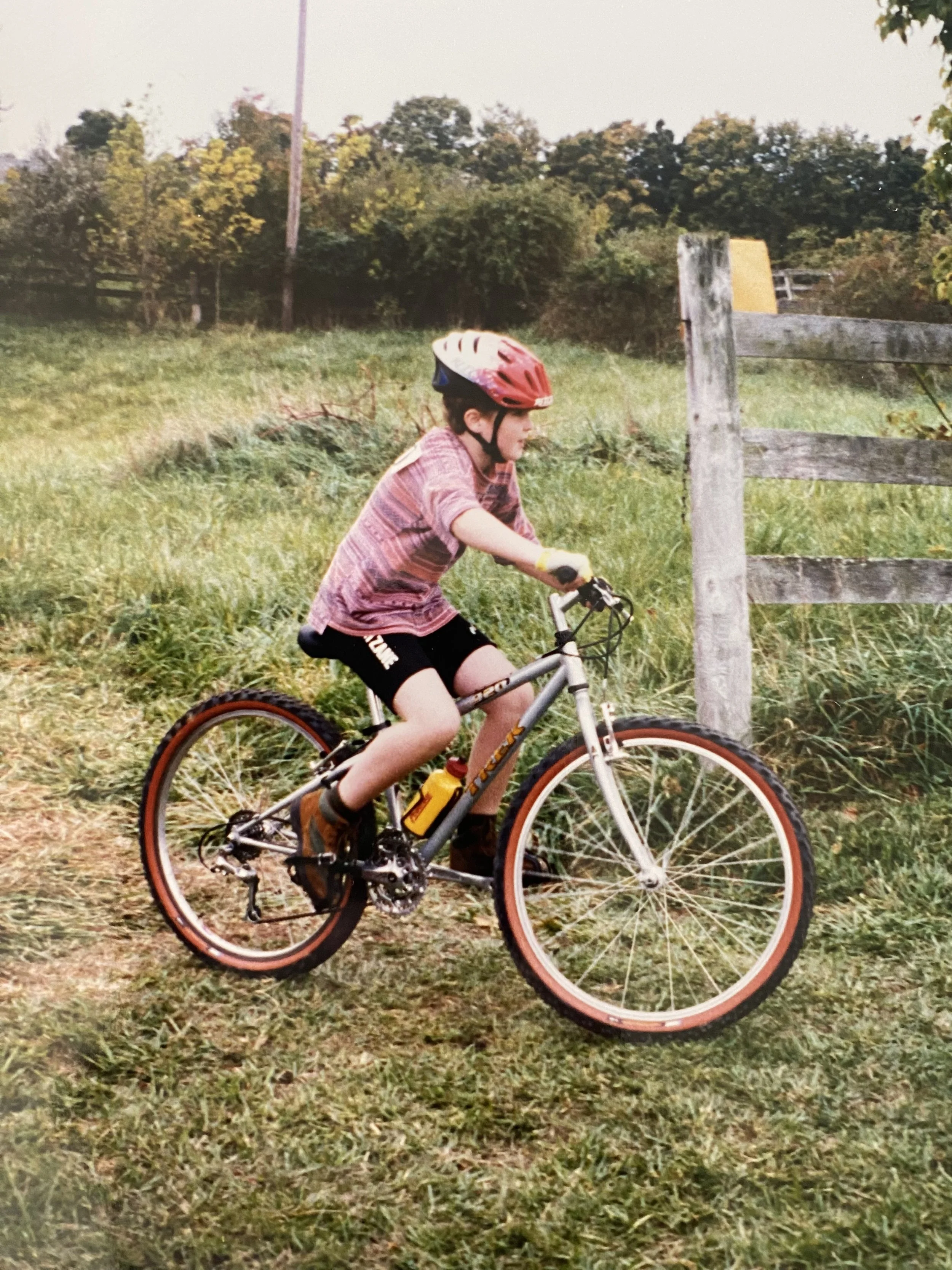 Owner, Angus Matheson, in a Mtb race at a young age